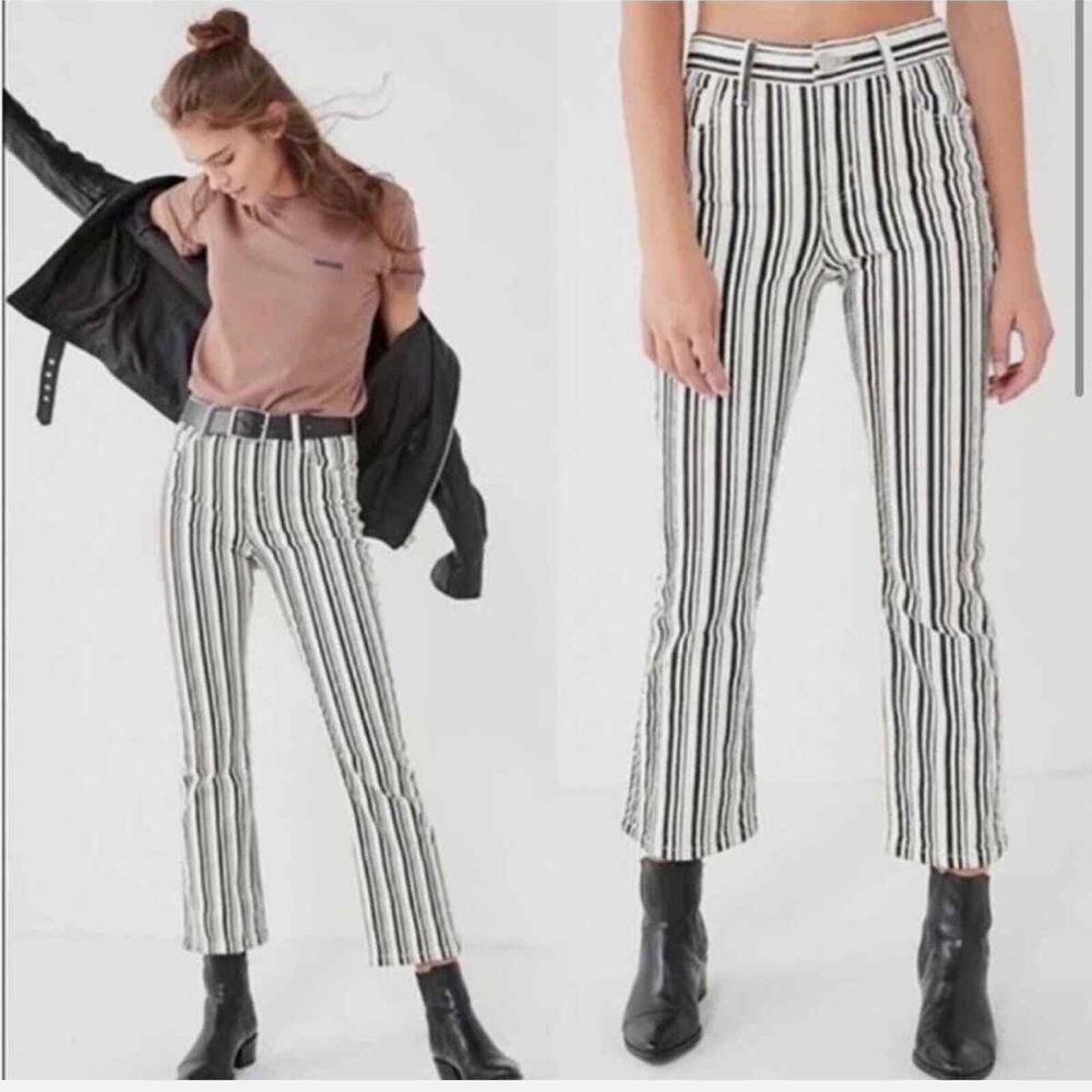 Urban Outfitters BDG Striped Kick Flare High Rise Pants